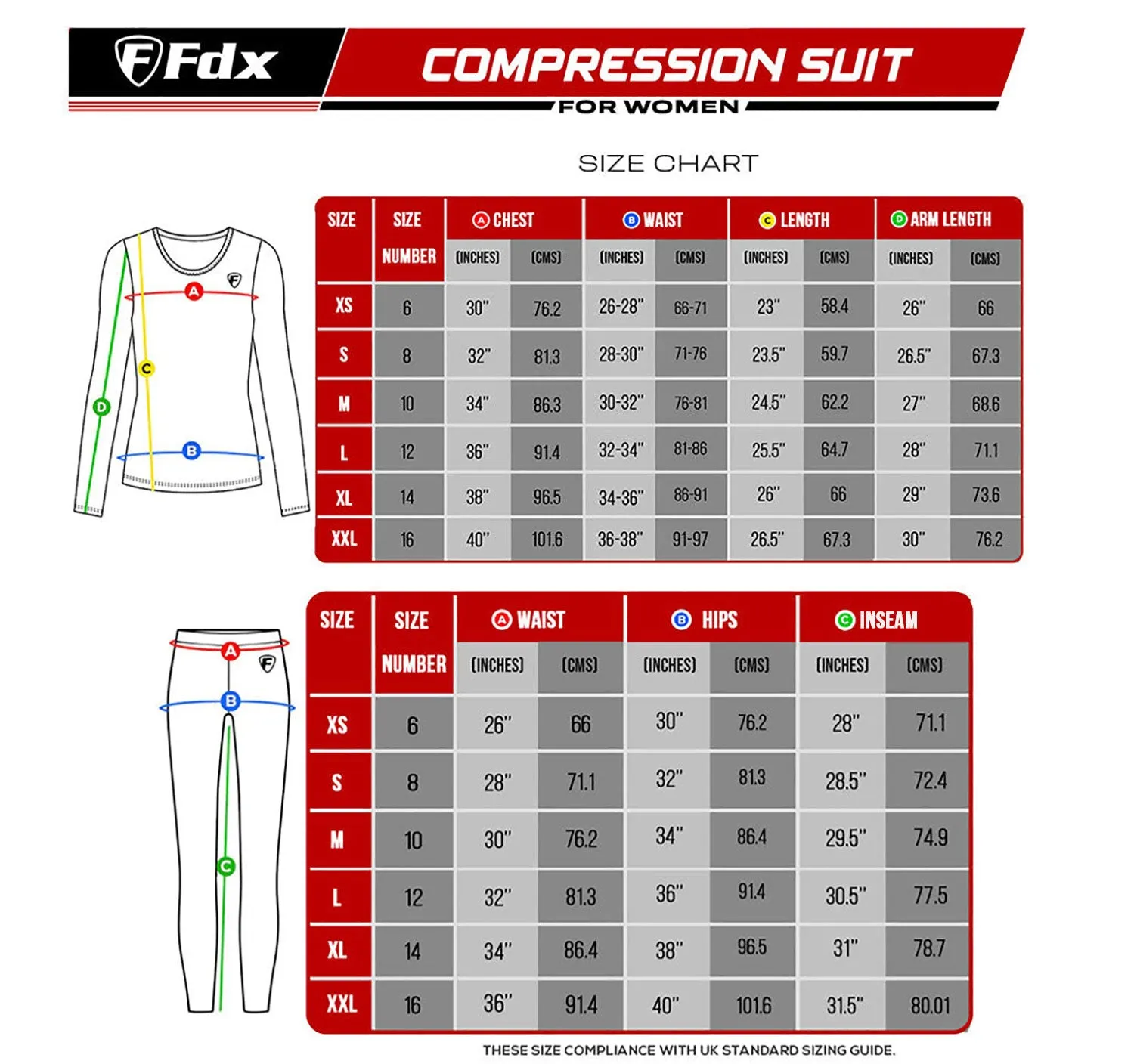 Fdx Women's Set Monarch Sky Blue Compression Top & Leggings