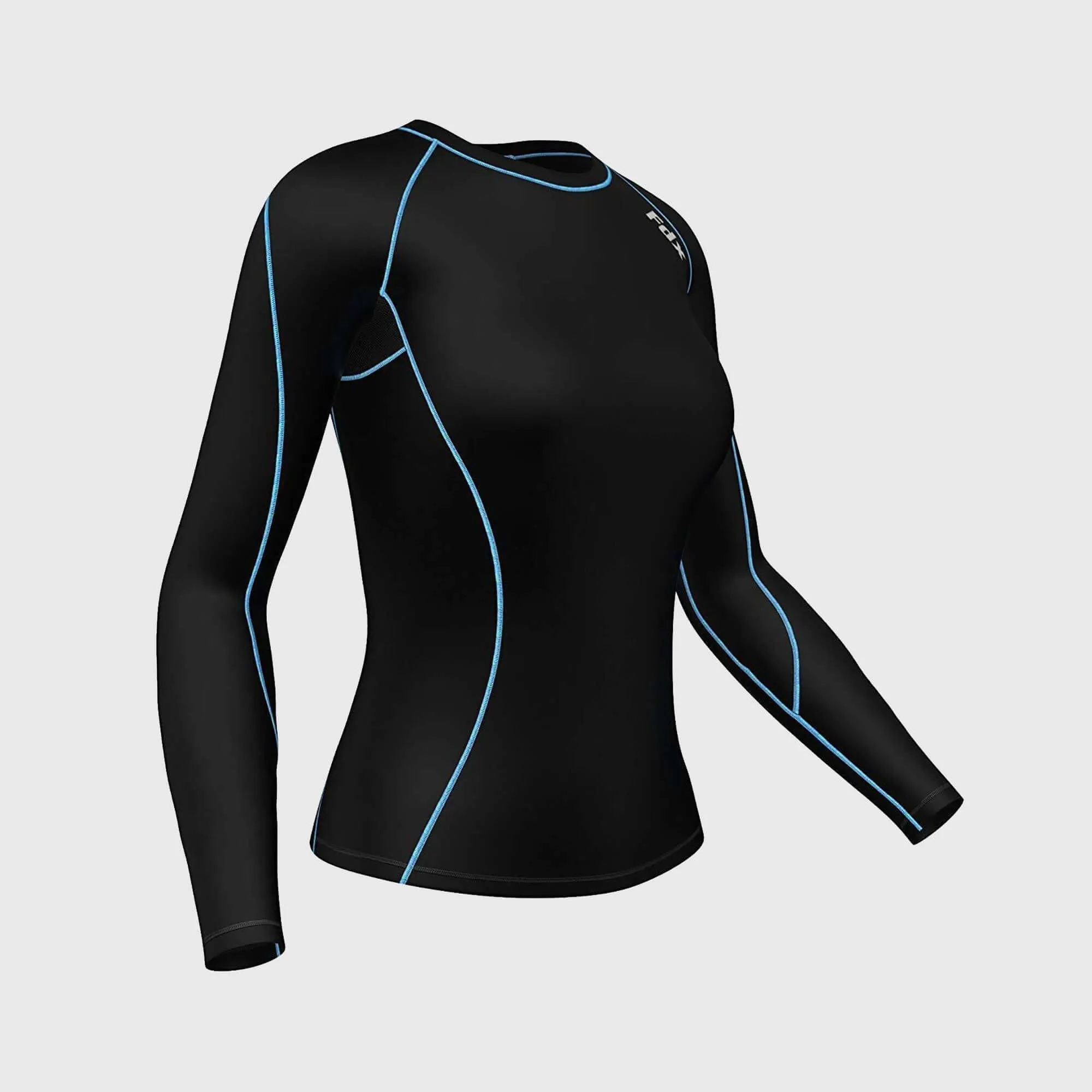Fdx Women's Set Monarch Sky Blue Compression Top & Leggings