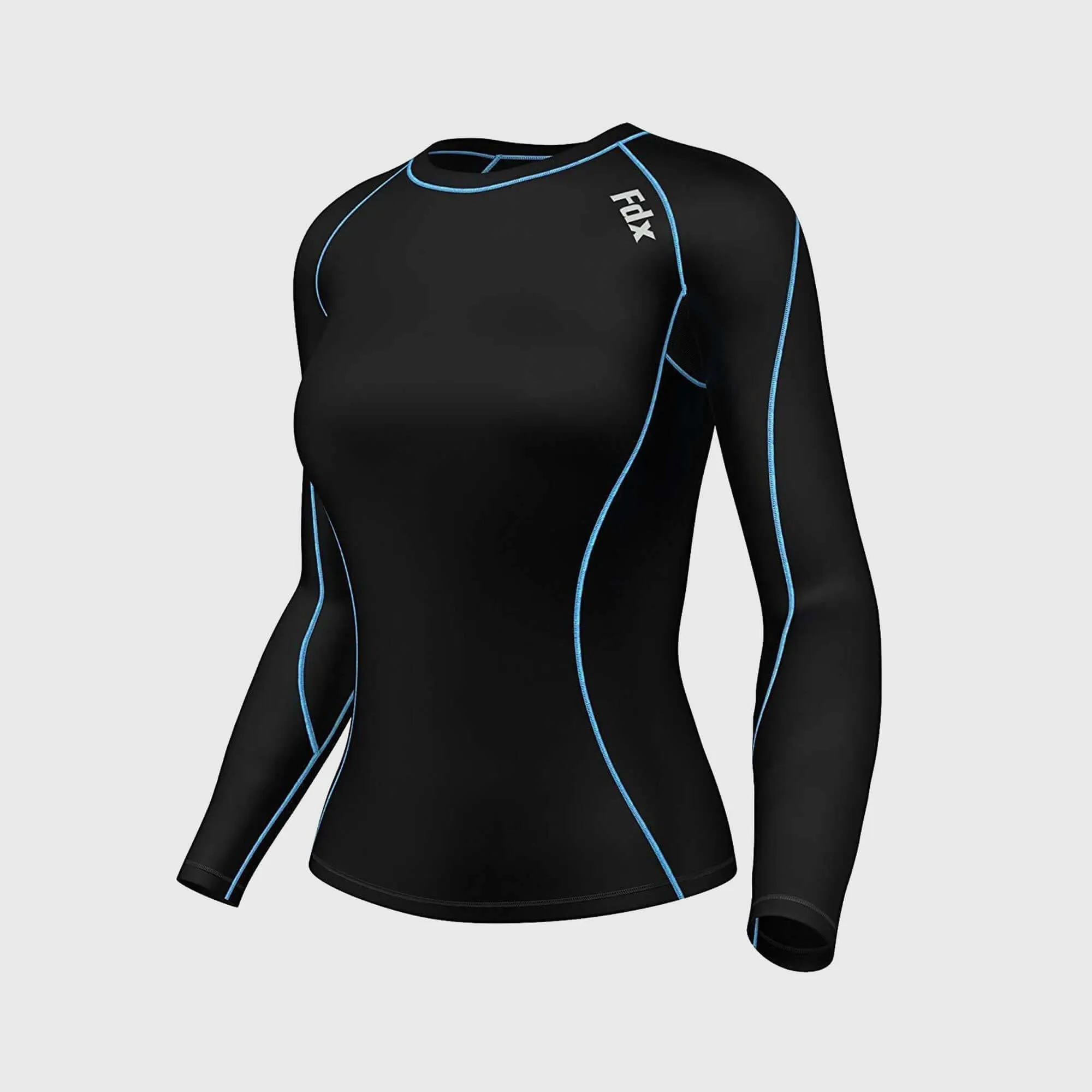 Fdx Women's Set Monarch Sky Blue Compression Top & Leggings