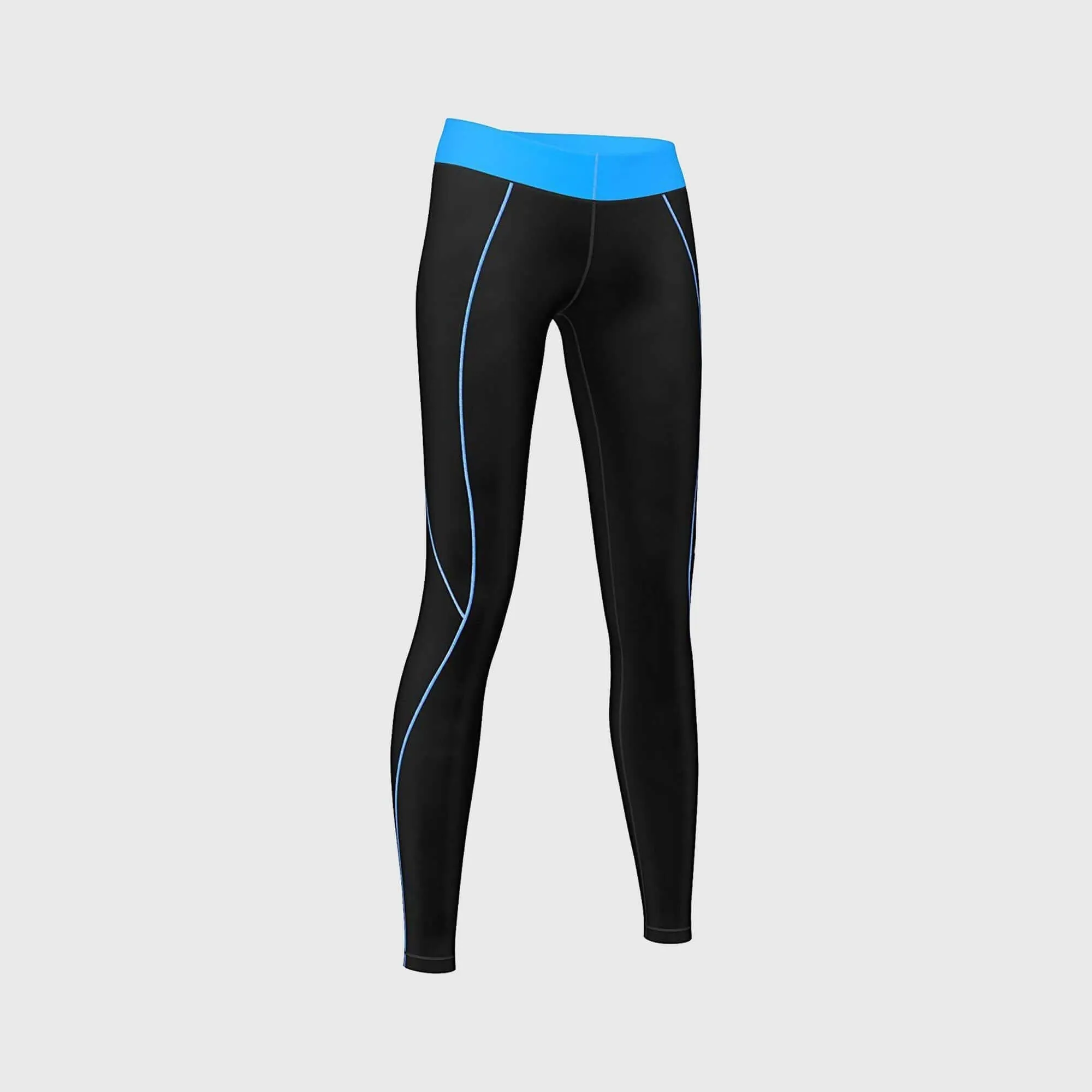 Fdx Women's Set Monarch Sky Blue Compression Top & Leggings