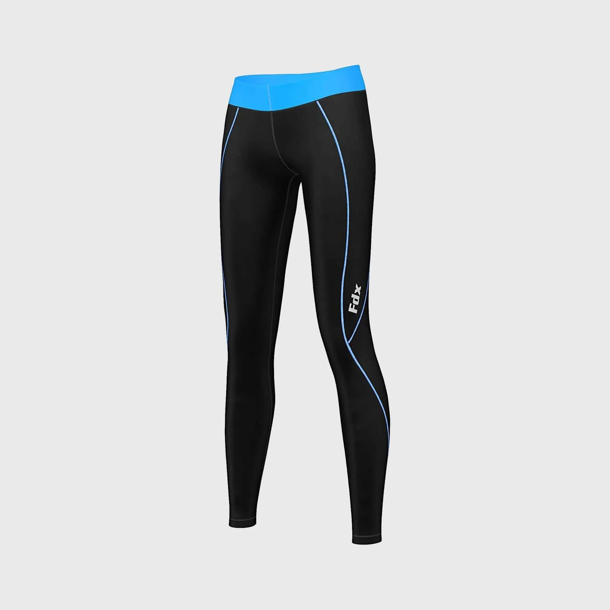 Fdx Women's Set Monarch Sky Blue Compression Top & Leggings