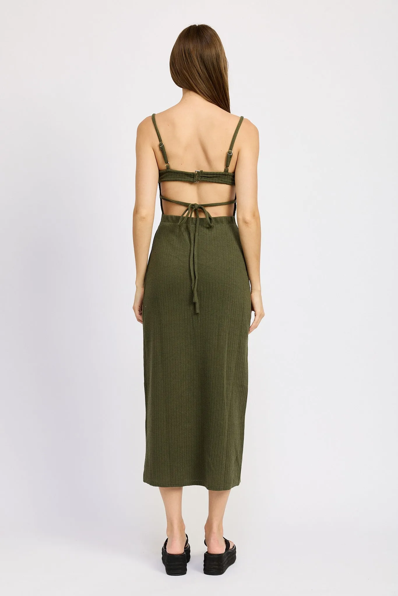 Lush Grove Dress Dark Olive