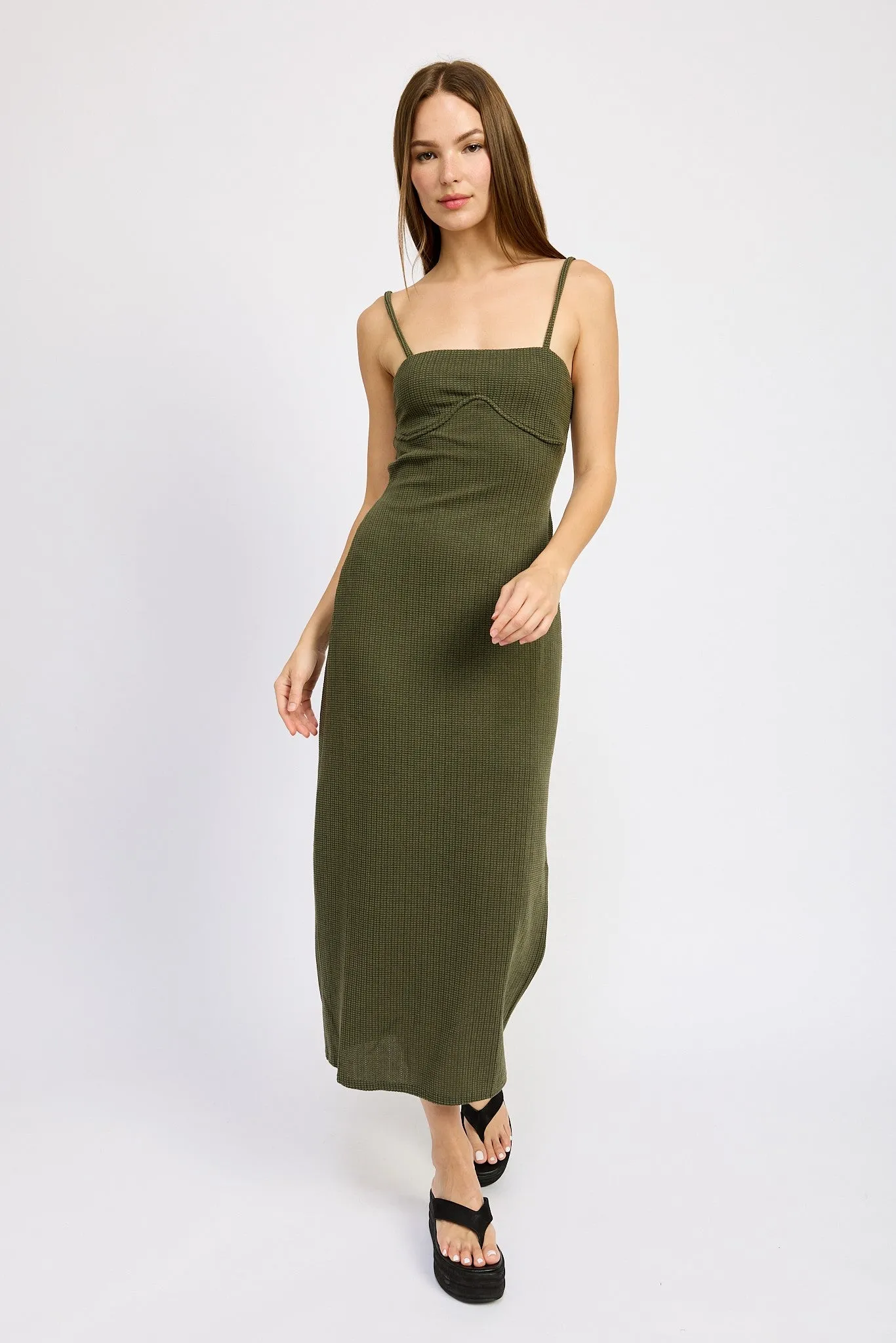 Lush Grove Dress Dark Olive