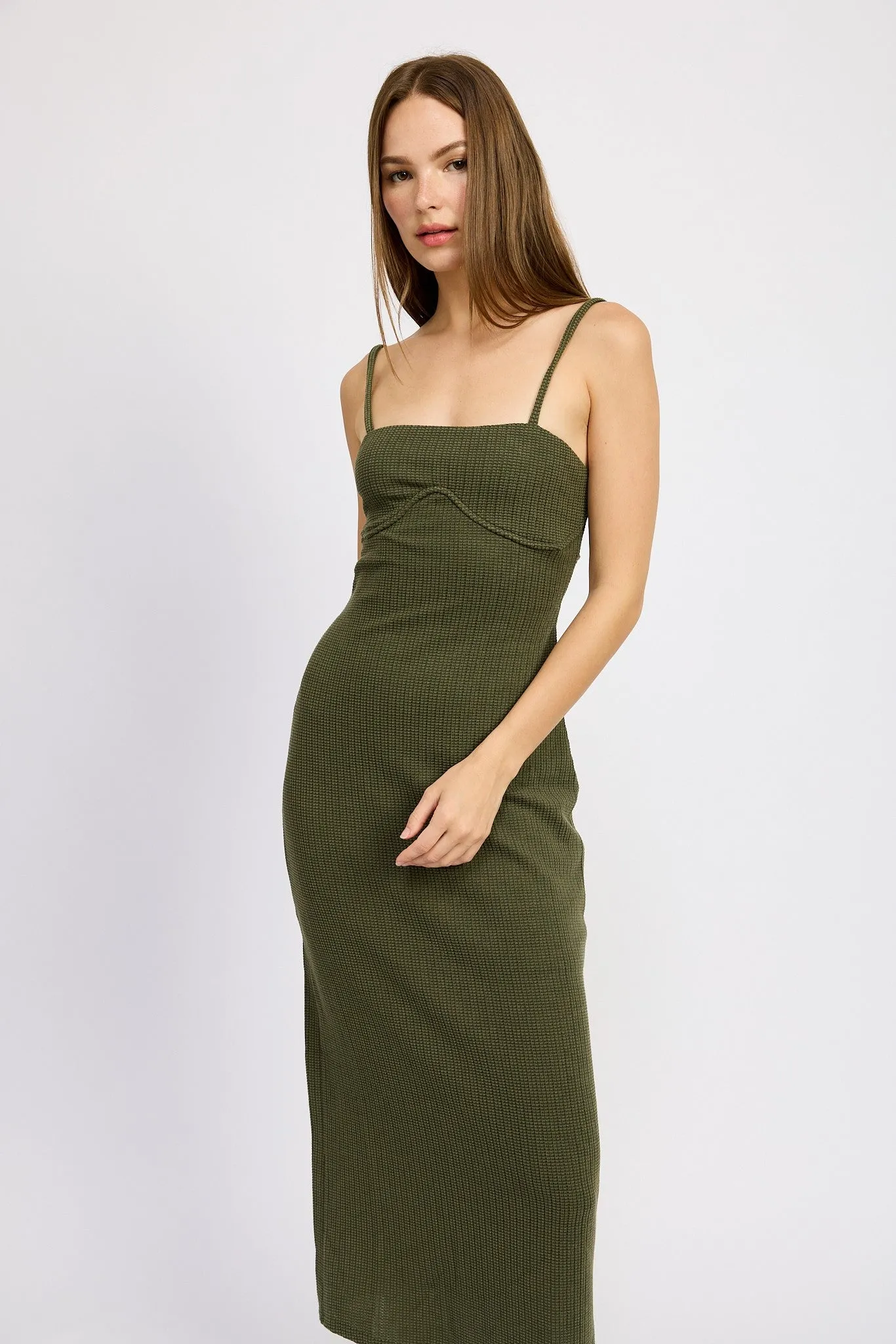 Lush Grove Dress Dark Olive