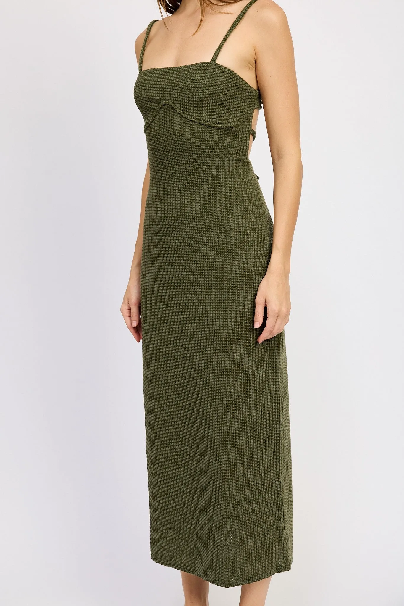 Lush Grove Dress Dark Olive