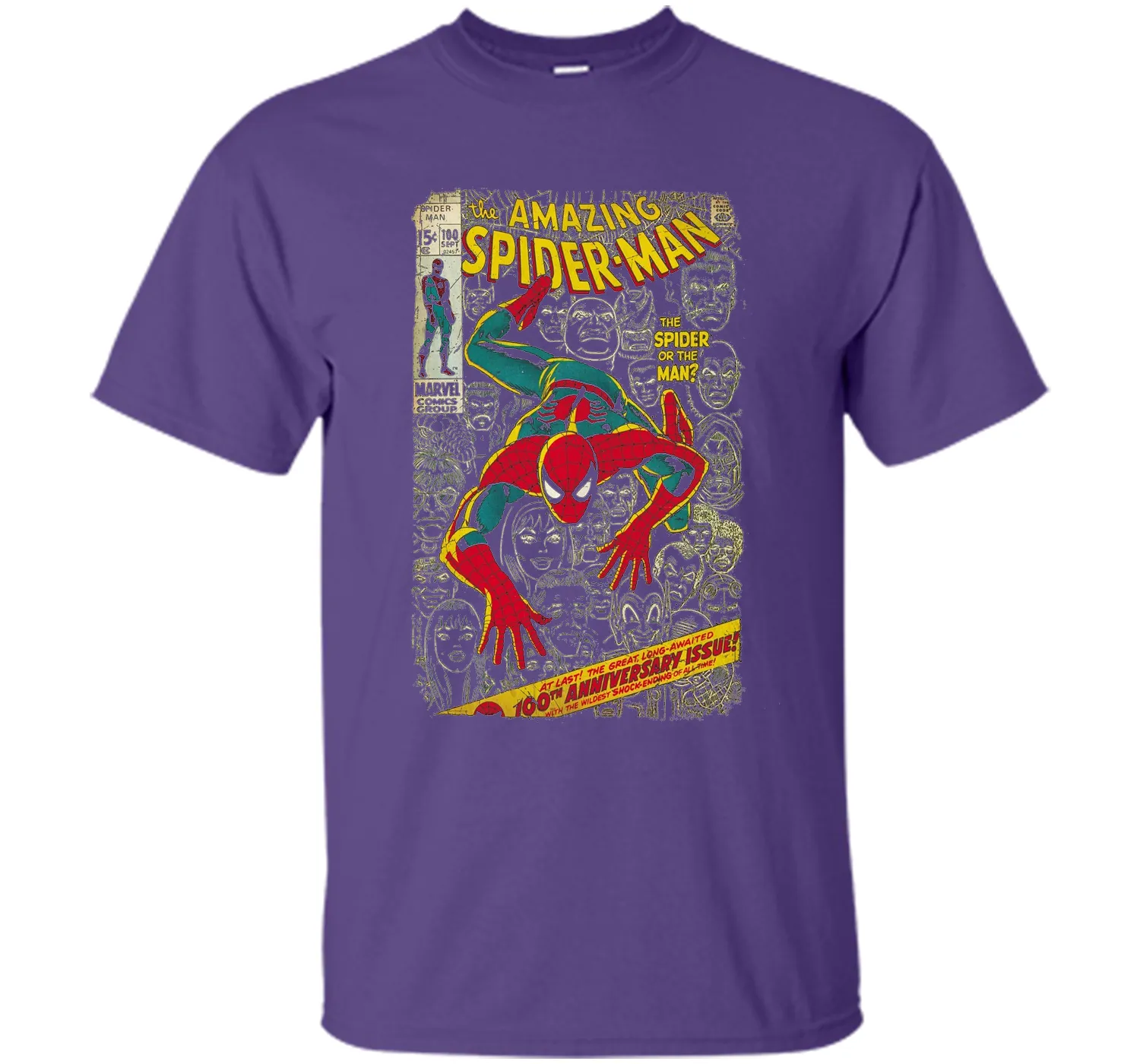 Spider-Man Comic Book Anniversary Graphic T-Shirt