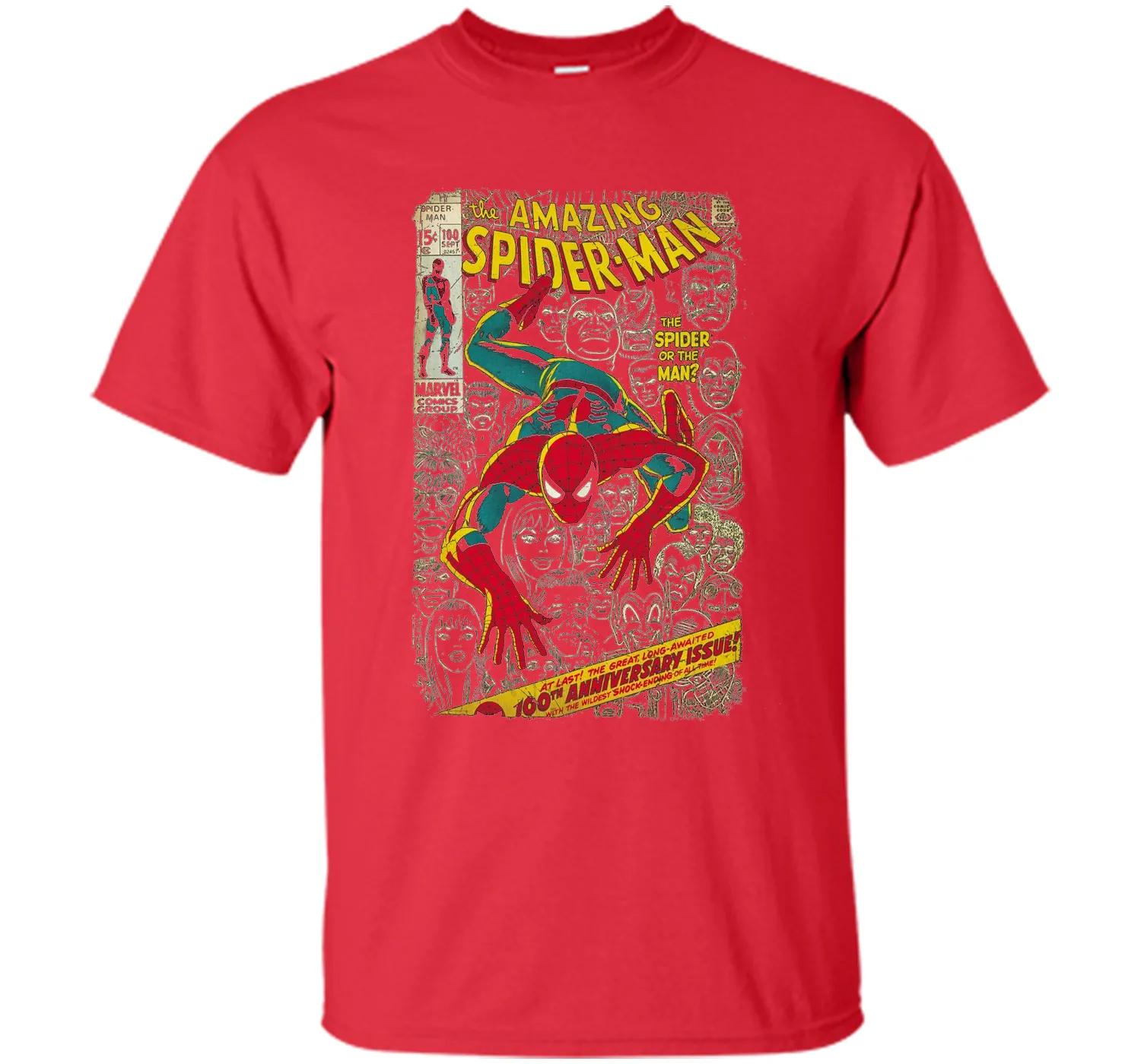 Spider-Man Comic Book Anniversary Graphic T-Shirt
