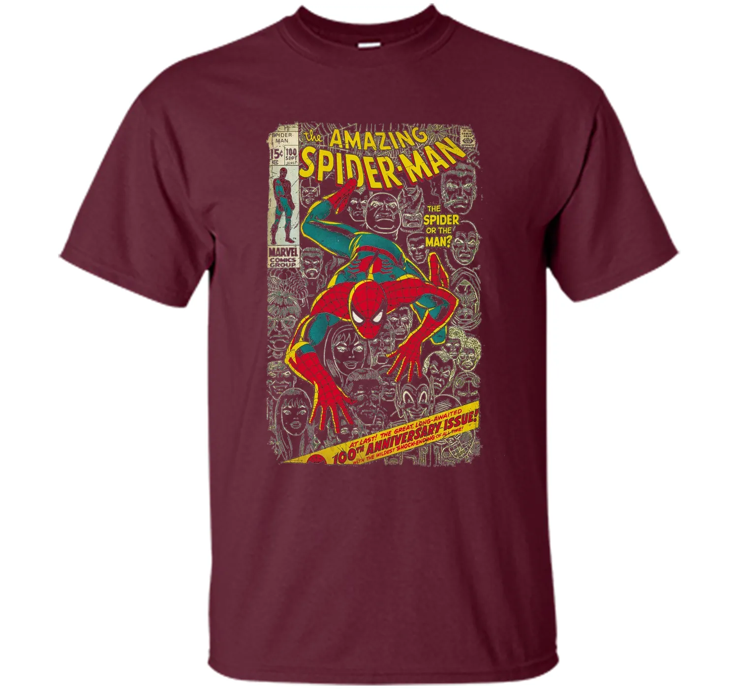Spider-Man Comic Book Anniversary Graphic T-Shirt