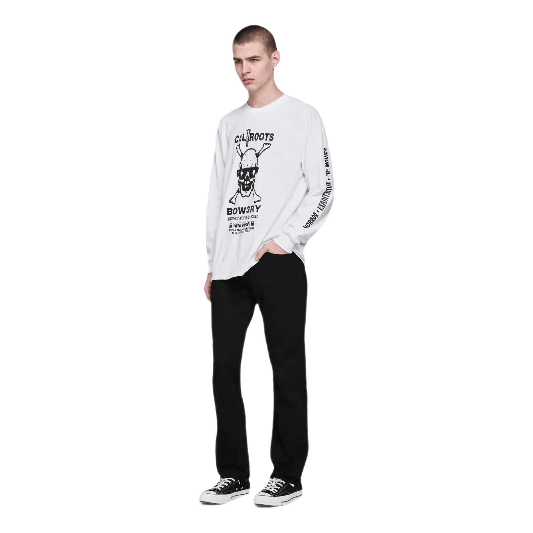 X Caliroots Long Sleeve Tee White